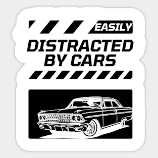 Easily Distracted By Cars Sticker